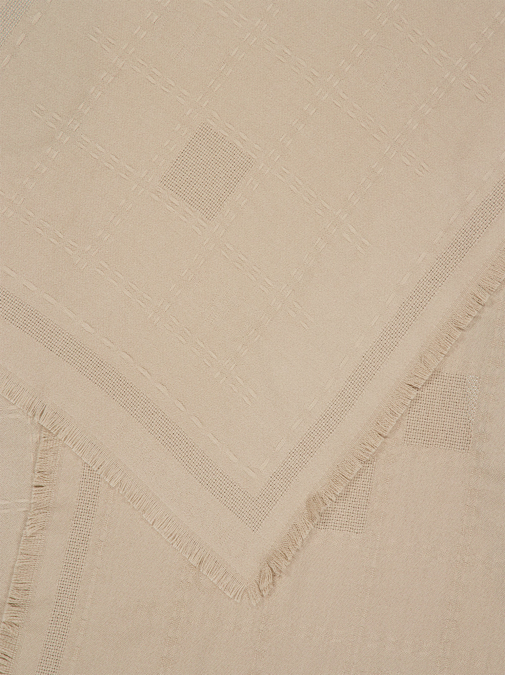 Stone Gancini Jacquard Wool Silk Scarf - Image 3