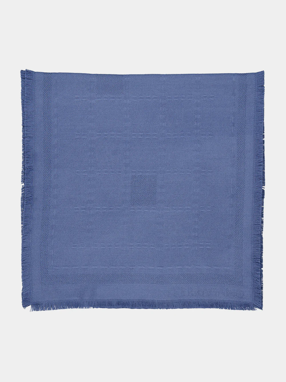 Blue Gancini Jacquard Wool Silk Scarf - Image 2