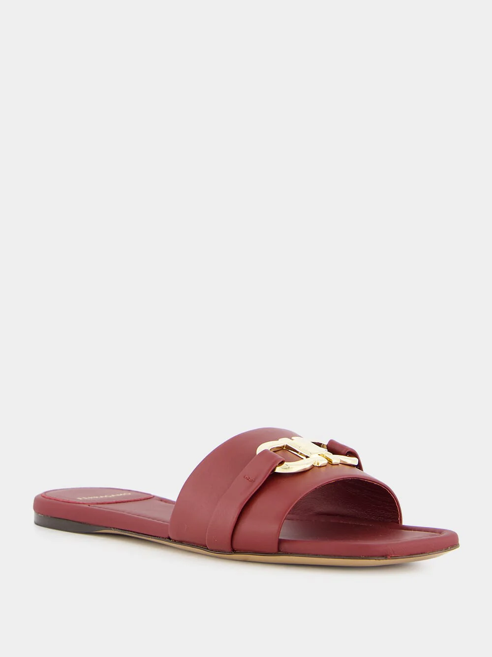 Gancini Buckle Leather Slide - Image 2