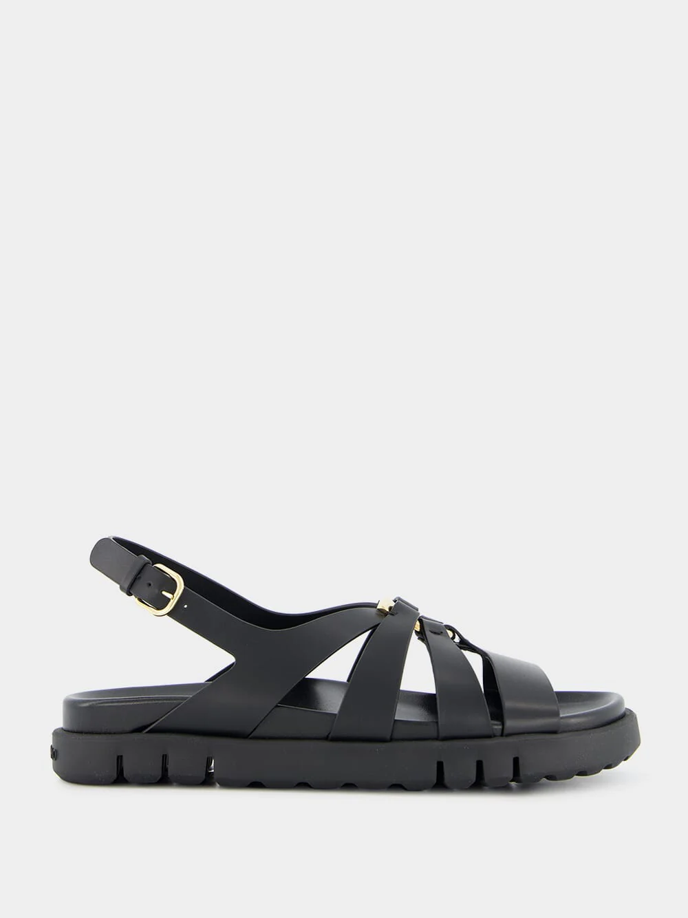 Gancini Ornament Flat Sandal
