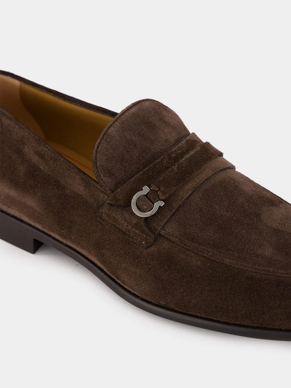 Suede Moccasin with Gancini ornament - Image 7
