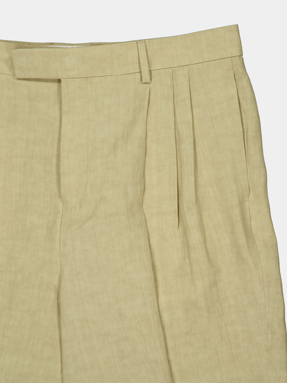 Stone Linen Tailored Bermuda Shorts - Image 3