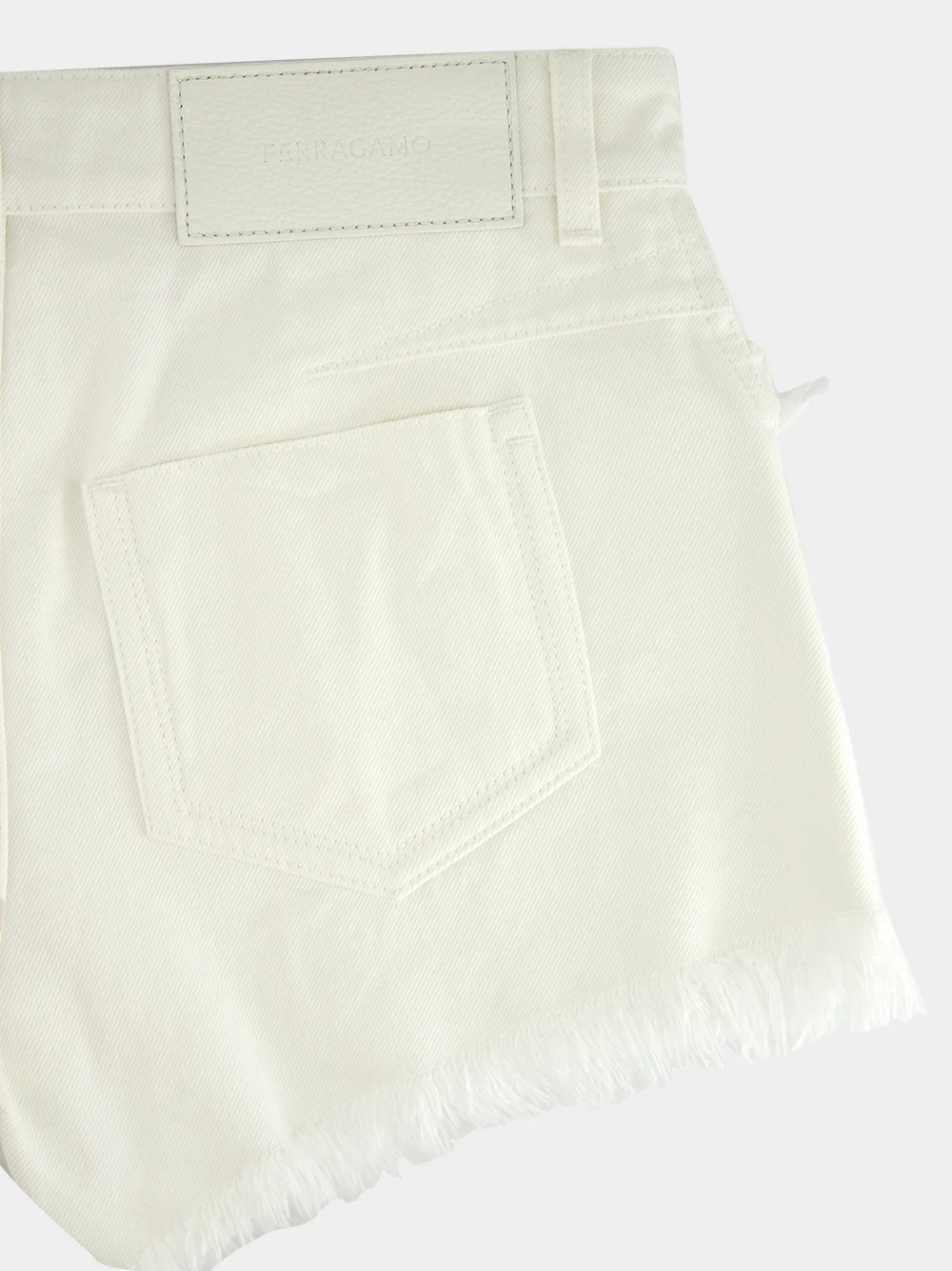 Mascarpone Frayed Denim Shorts - Image 4