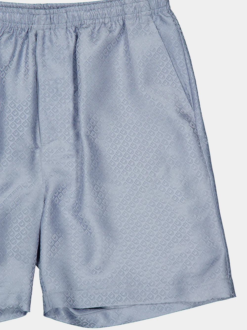 Light Denim Silk Monogram Bermuda Shorts - Image 3