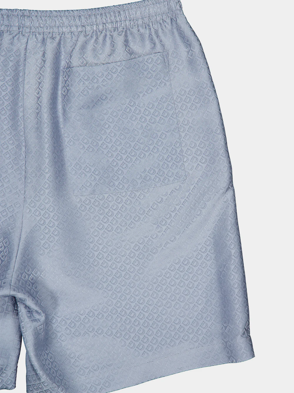 Light Denim Silk Monogram Bermuda Shorts - Image 4