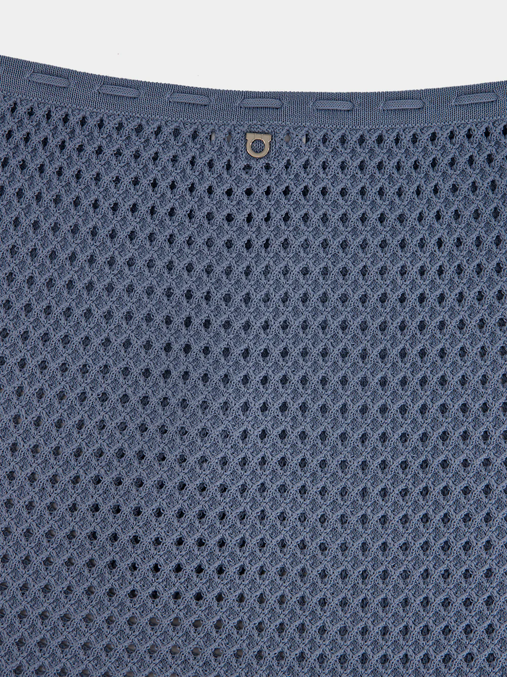 Light Denim Open Weave Knit Skirt - Image 4