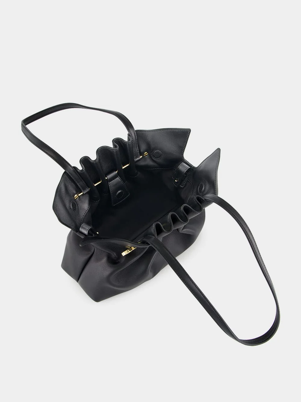 Small Black Soft Nappa Bag - Image 8