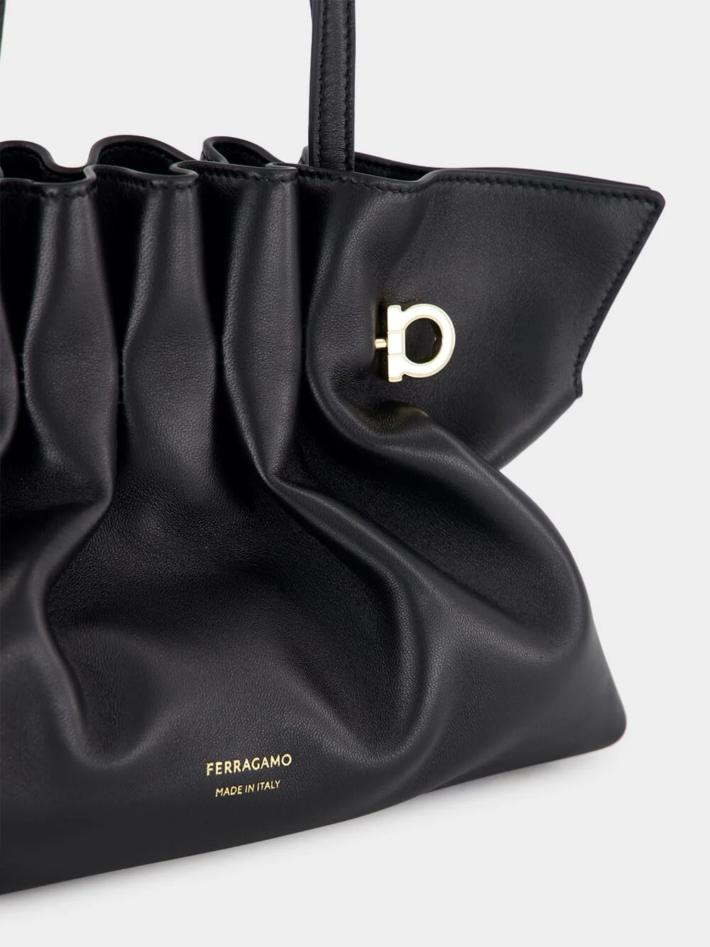 Small Black Soft Nappa Bag - Image 9