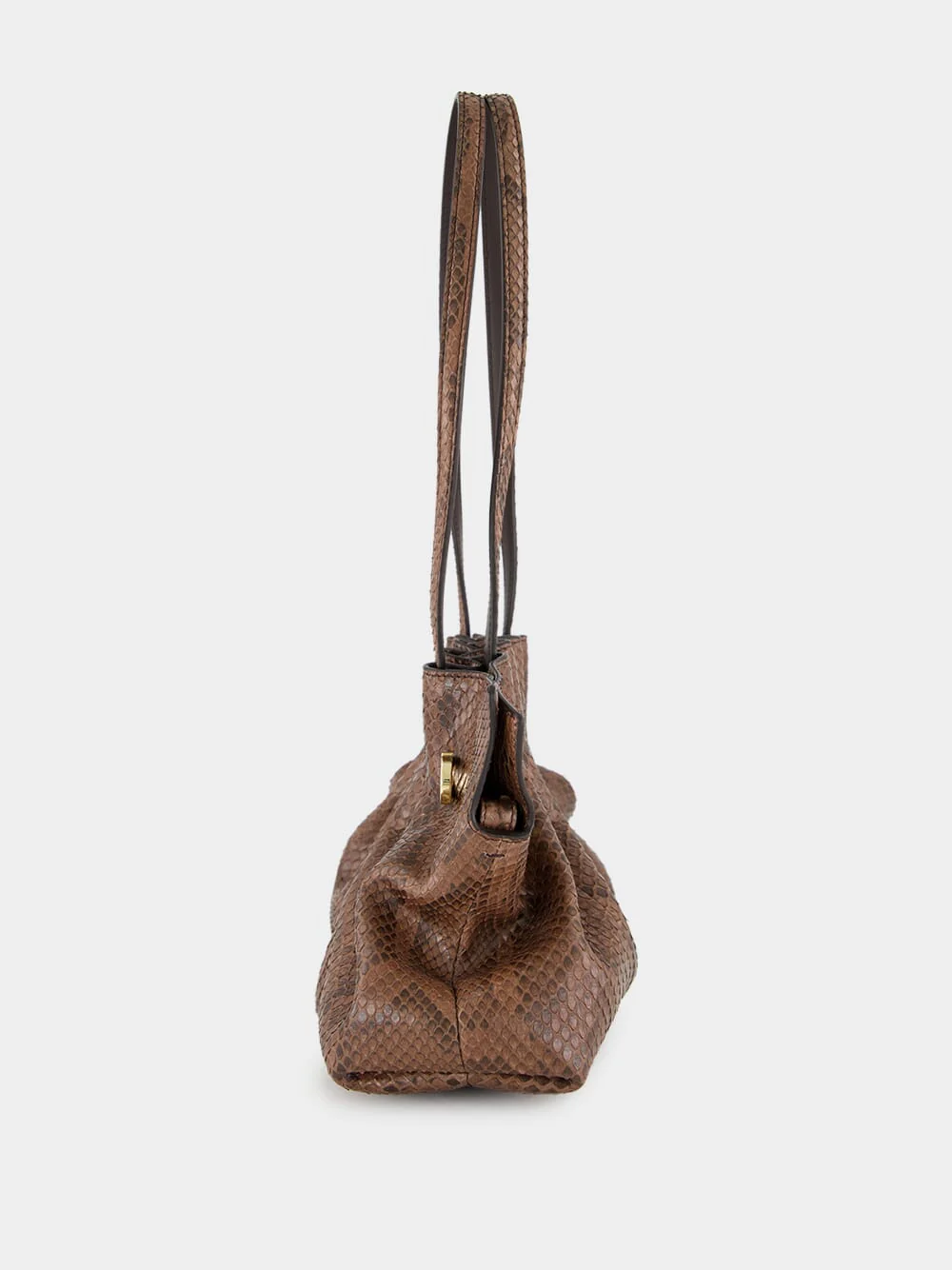 Small Dark Brown Soft Bag - Image 6