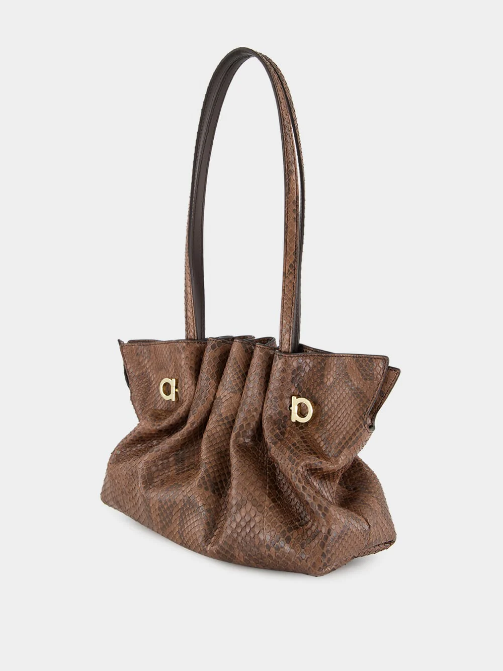 Small Dark Brown Soft Bag - Image 7