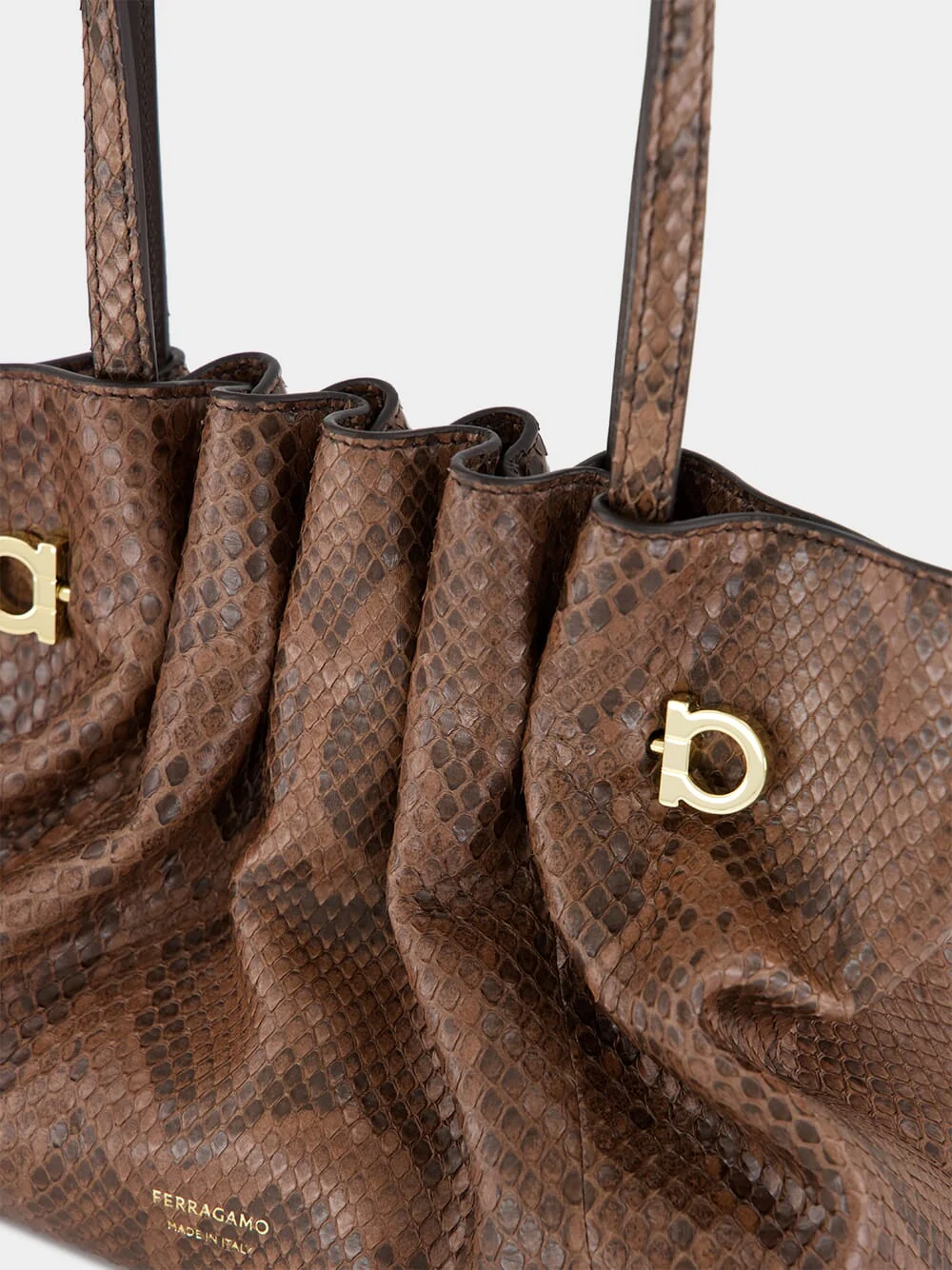 Small Dark Brown Soft Bag - Image 9