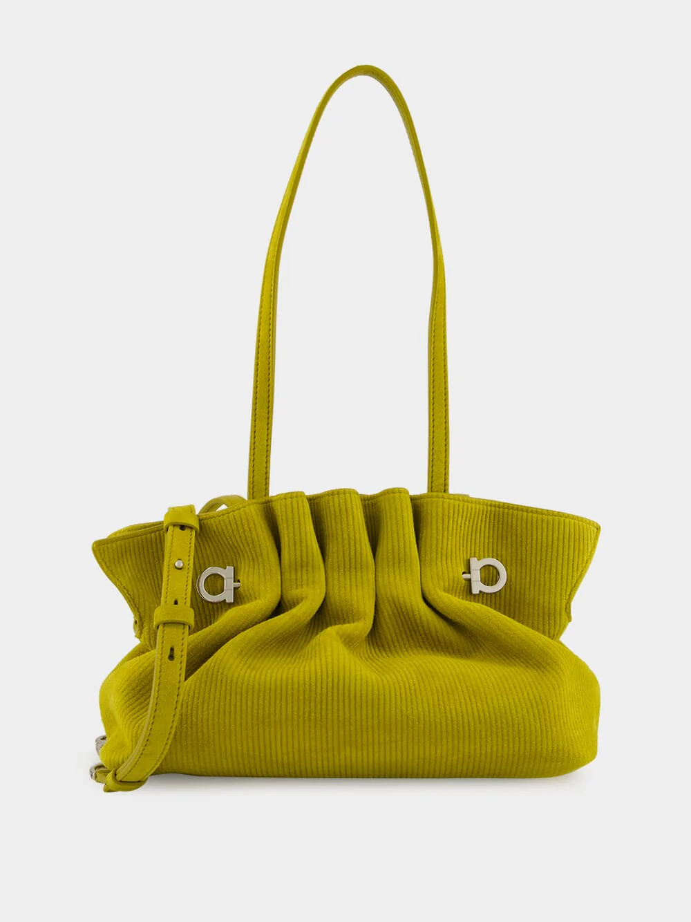 Small Lemongrass Suede Soft Shoulder Bag