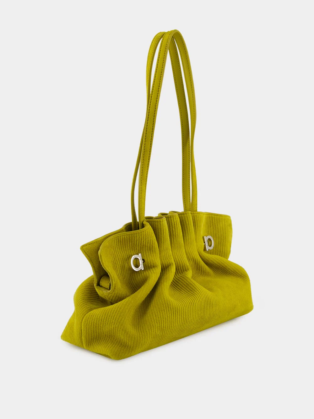 Small Lemongrass Suede Soft Shoulder Bag - Image 3