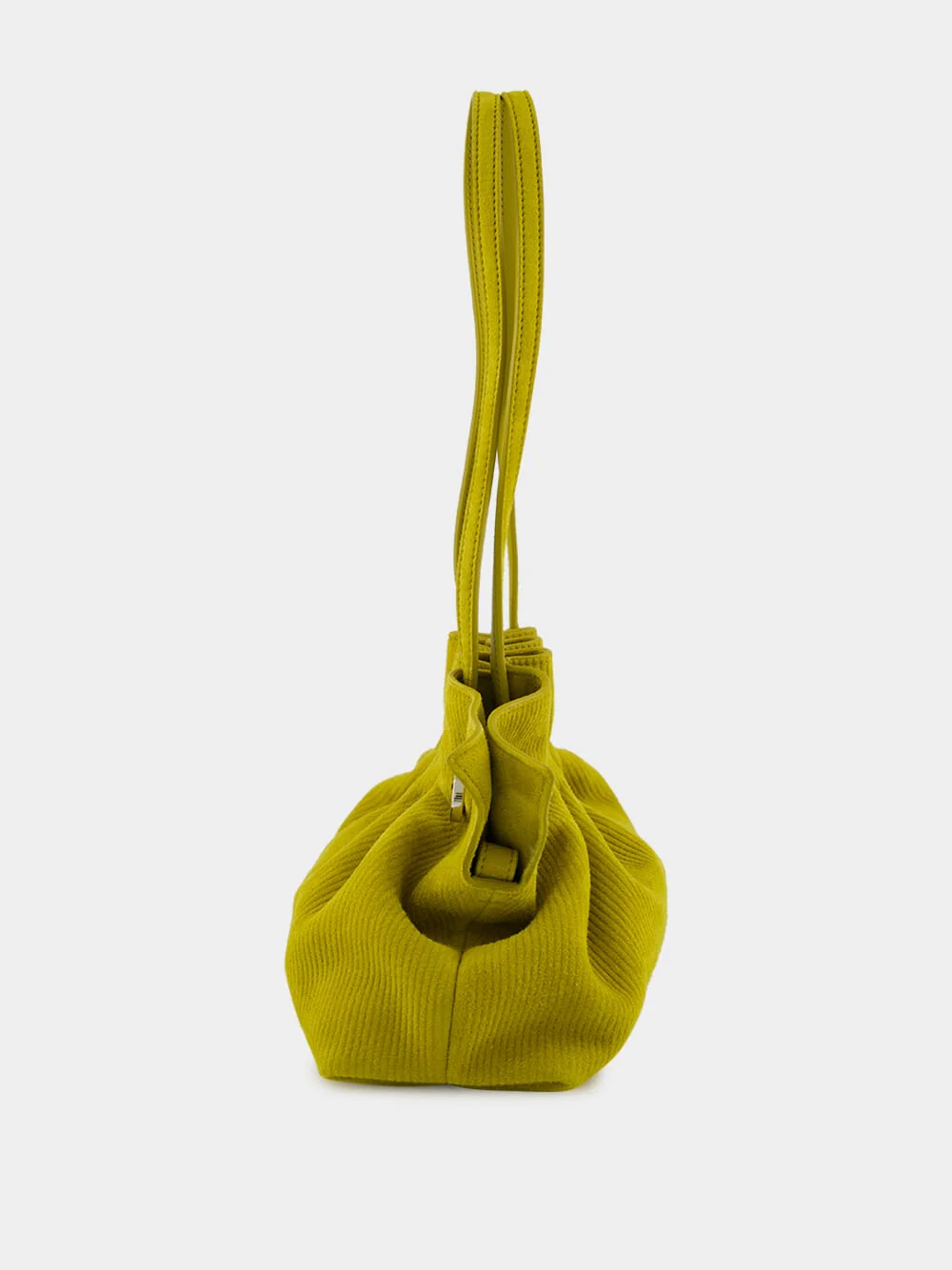 Small Lemongrass Suede Soft Shoulder Bag - Image 4