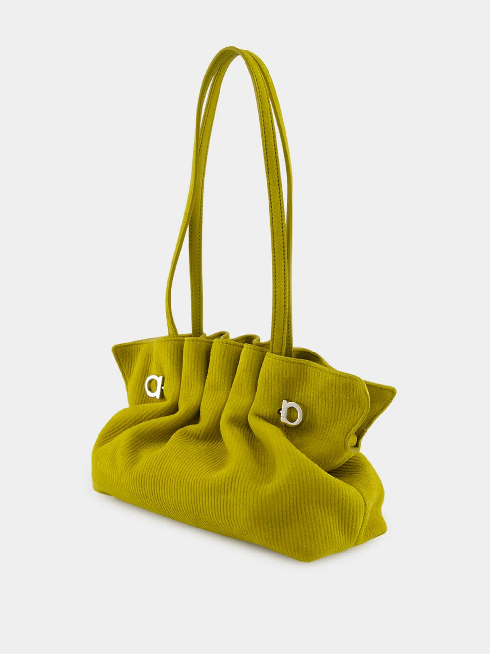 Small Lemongrass Suede Soft Shoulder Bag - Image 5