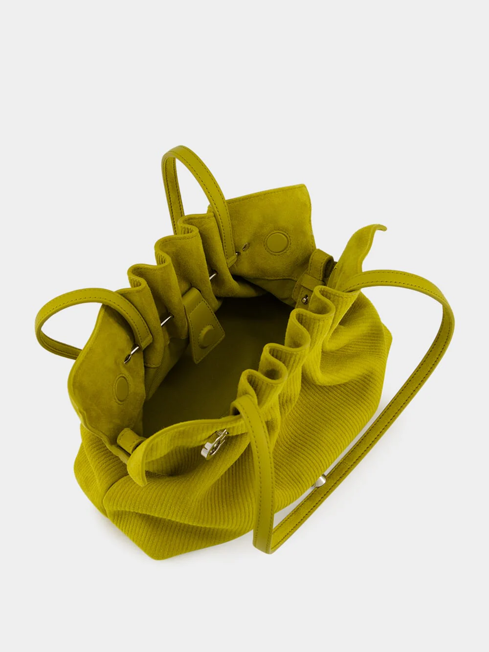 Small Lemongrass Suede Soft Shoulder Bag - Image 6