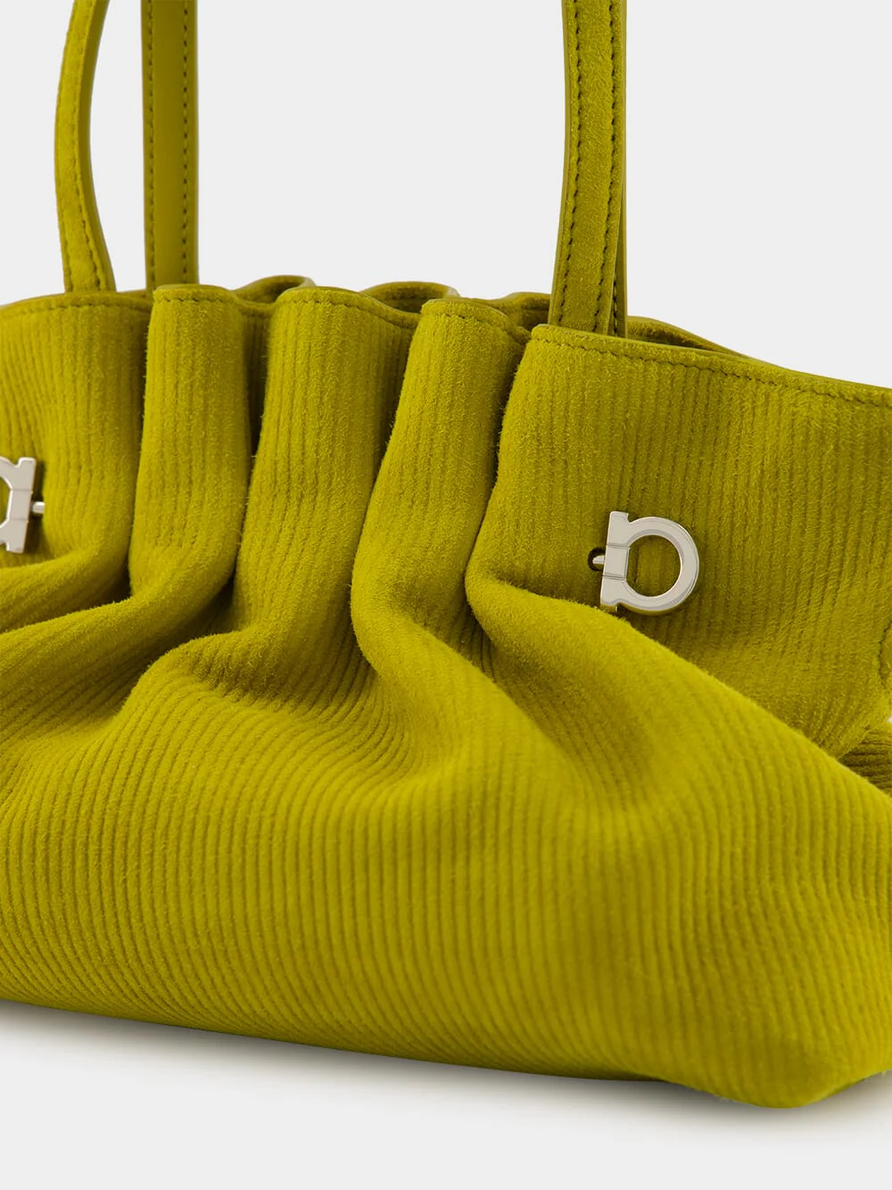 Small Lemongrass Suede Soft Shoulder Bag - Image 7