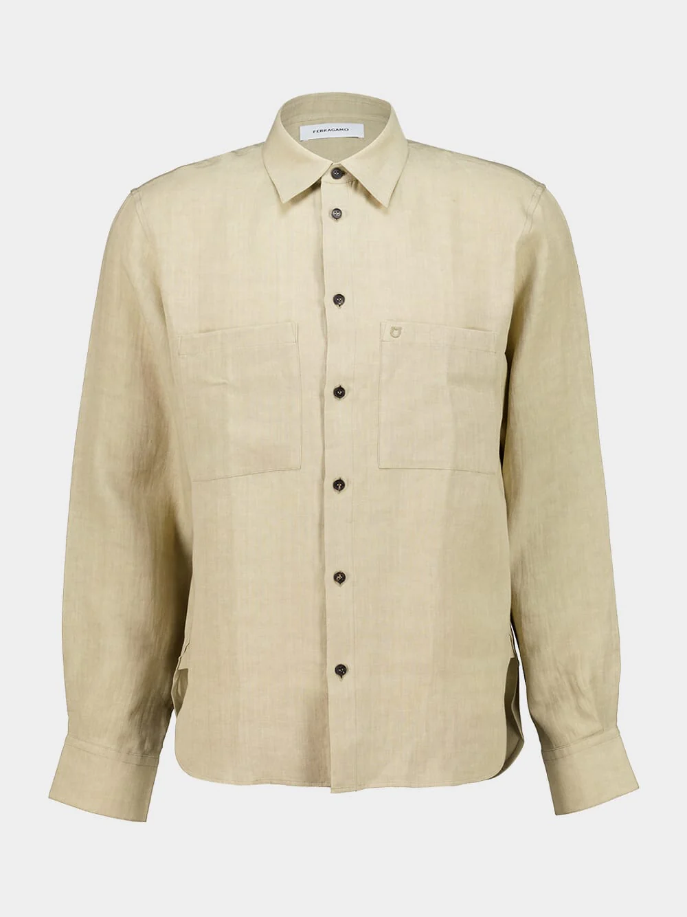 Stone Beige Pure Linen Shirt