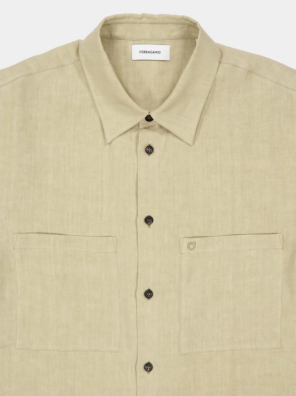 Stone Beige Pure Linen Shirt - Image 5