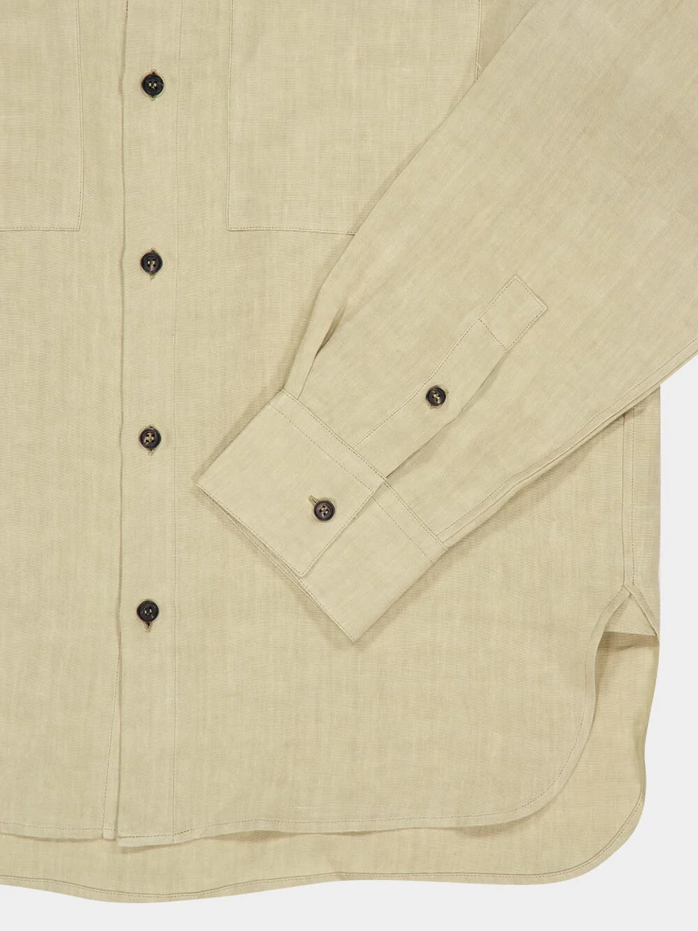 Stone Beige Pure Linen Shirt - Image 6