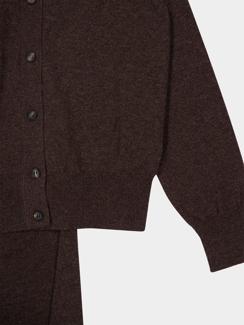 Swedish Clay Mélange Wool Cardigan - Image 3