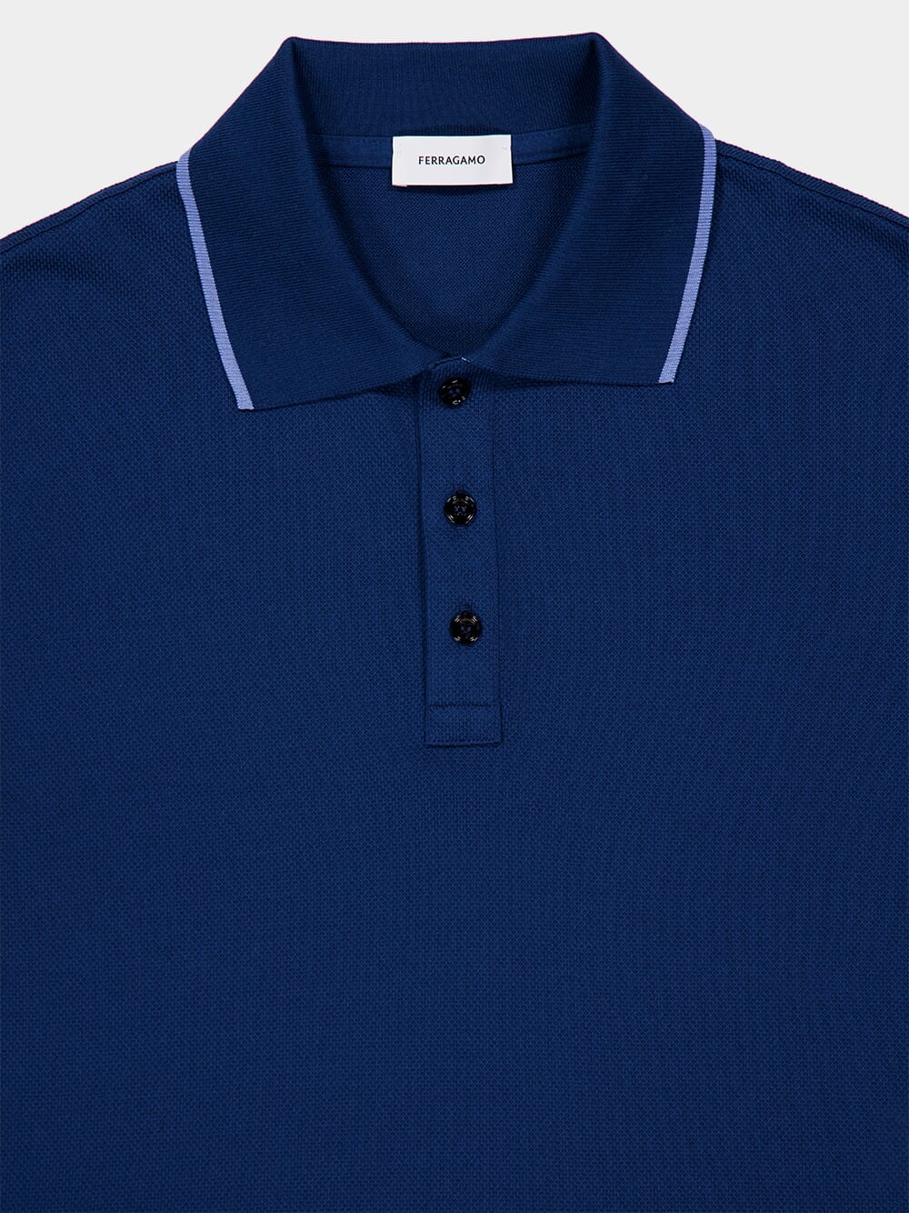 Teal Blue Polo with Contrasting Details - Image 3