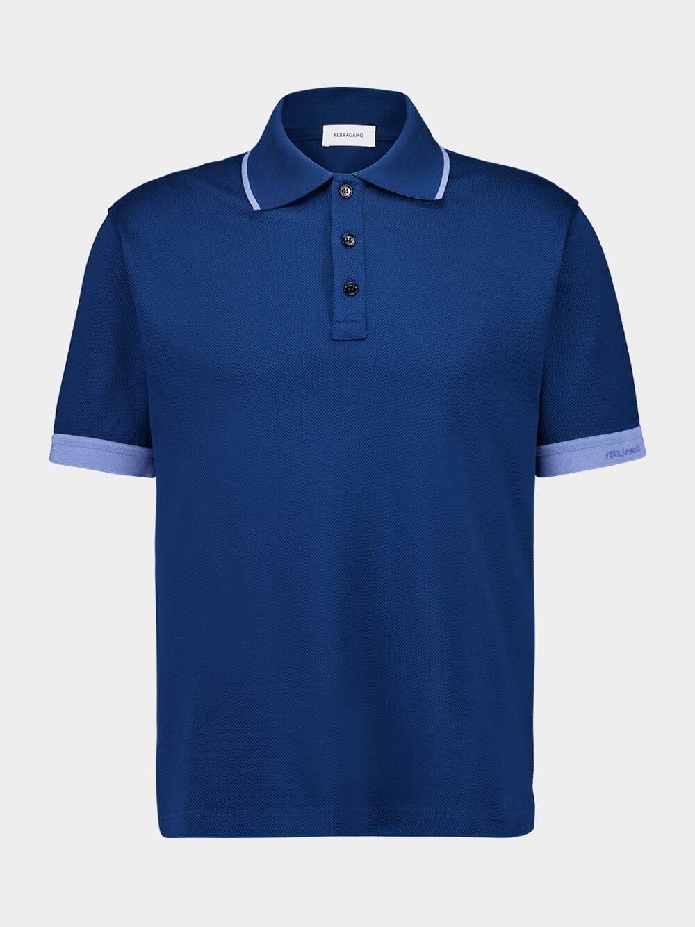 Teal Blue Polo with Contrasting Details - Image 5