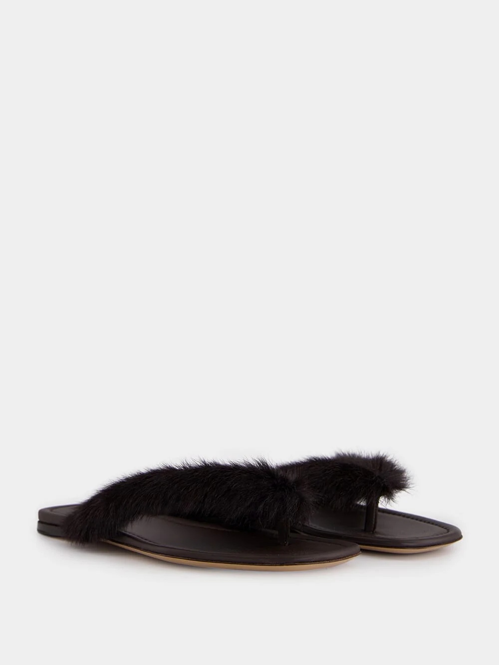 Testa di Moro Fur Thong Sandals - Image 3