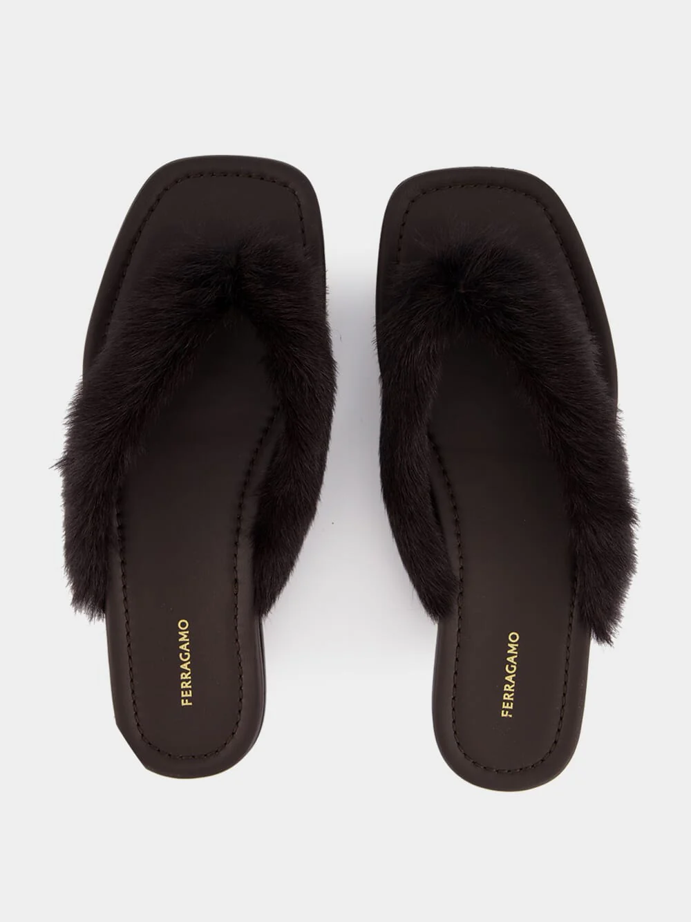 Testa di Moro Fur Thong Sandals - Image 4