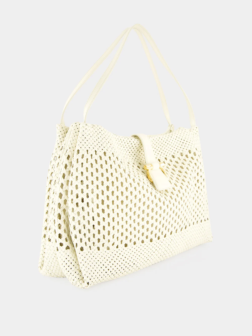 Mascarpone Mia Large Woven Leather Tote Bag - Image 2