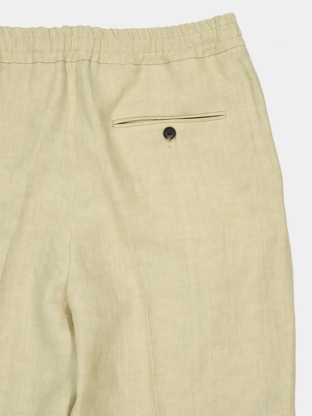 Stone Linen Tailored Joggers - Image 6