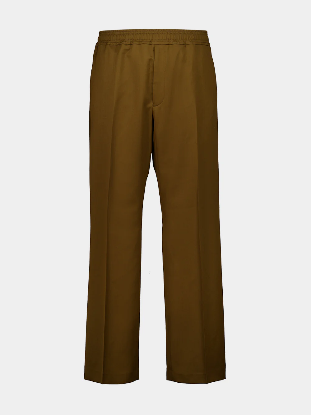 Brown Wool Blend Track Pants