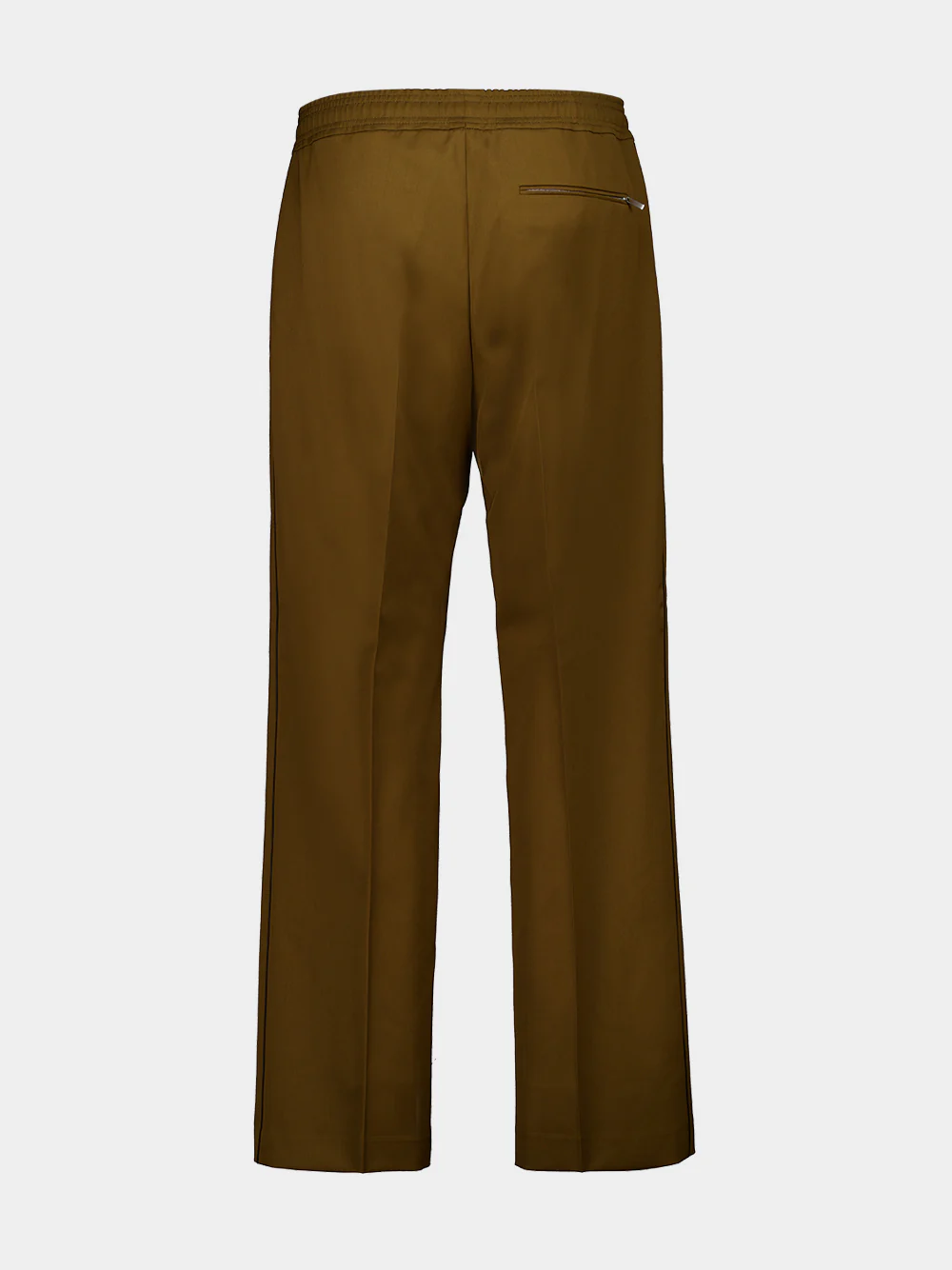Brown Wool Blend Track Pants - Image 2
