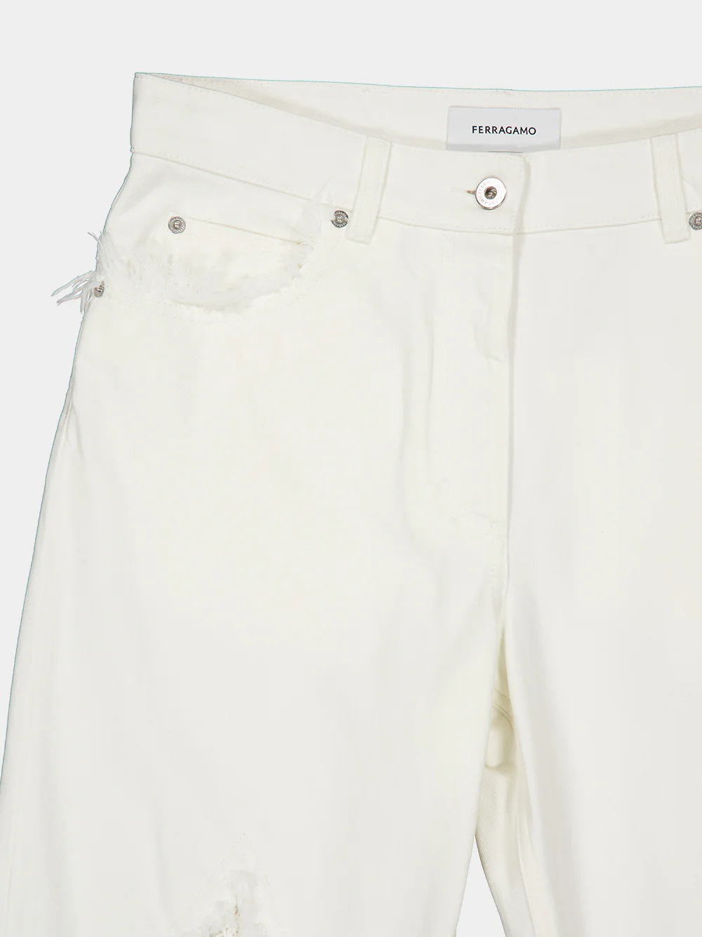 Mascarpone Frayed Straight-Leg Jeans - Image 5