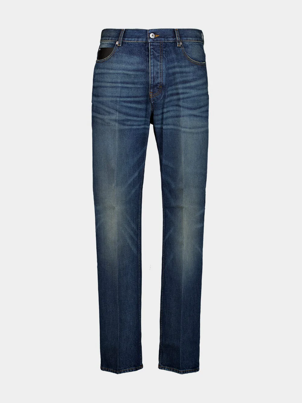 Vintage Blue Five-Pocket Straight-Leg Jeans - Image 2