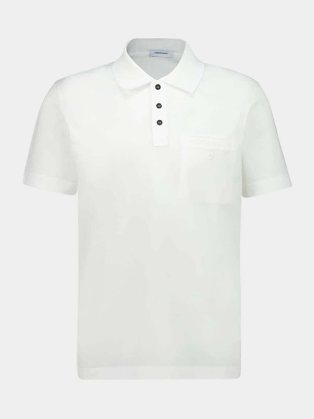 White Cotton Polo Shirt