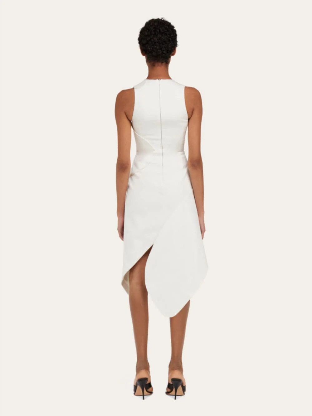 White Sleeveless Midi Dress - Image 3
