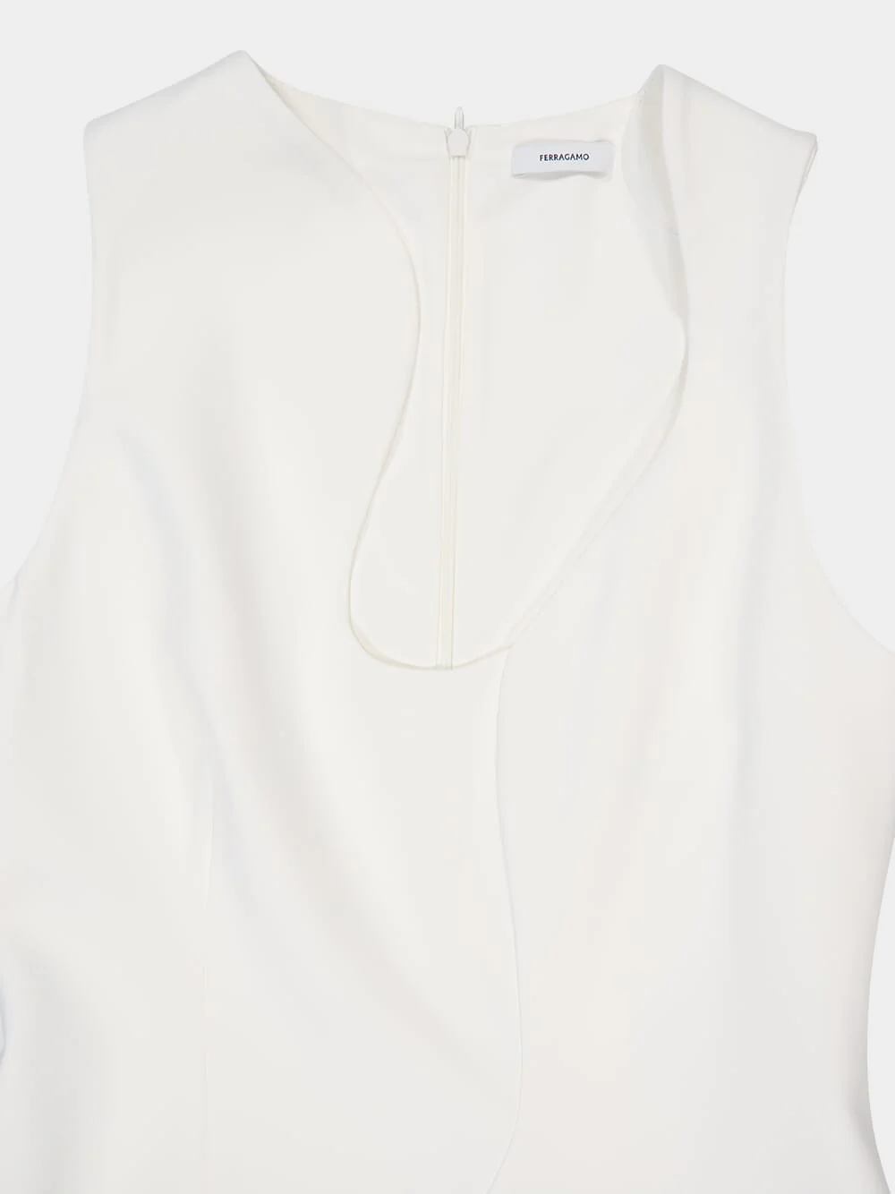 White Sleeveless Midi Dress - Image 5