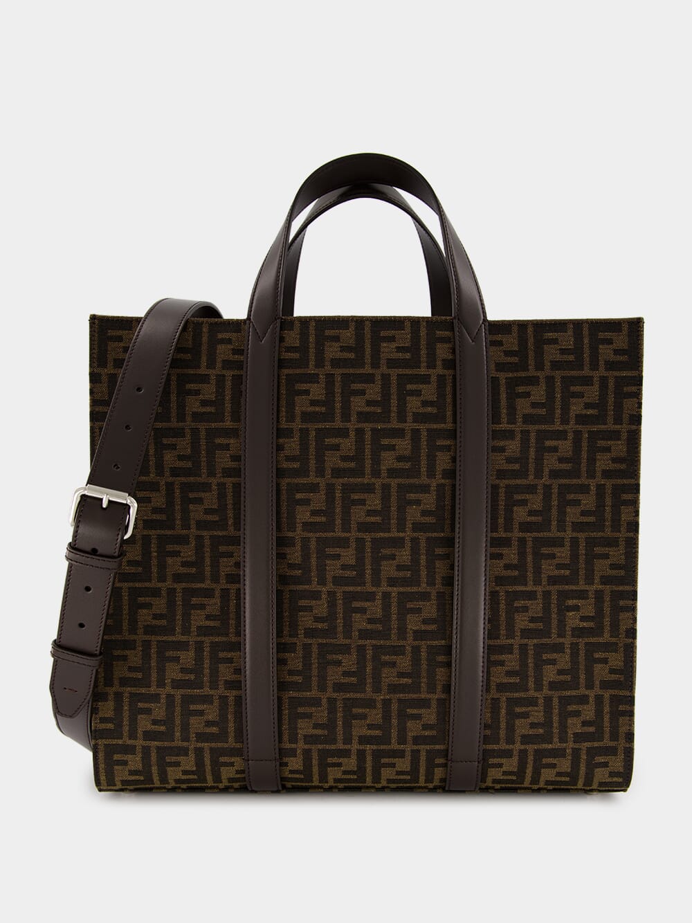 FF Jacquard Fabric Shopper Bag - Image 2