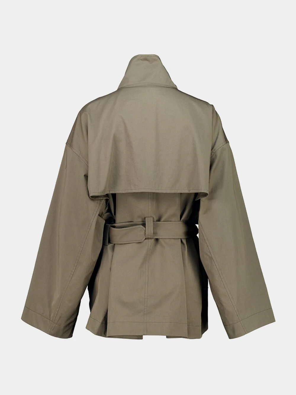 Army Green The Short Field Trench Coat - Image 2