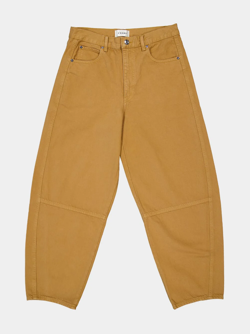 Camel High-Rise Bubble Barrel Jeans - Image 5