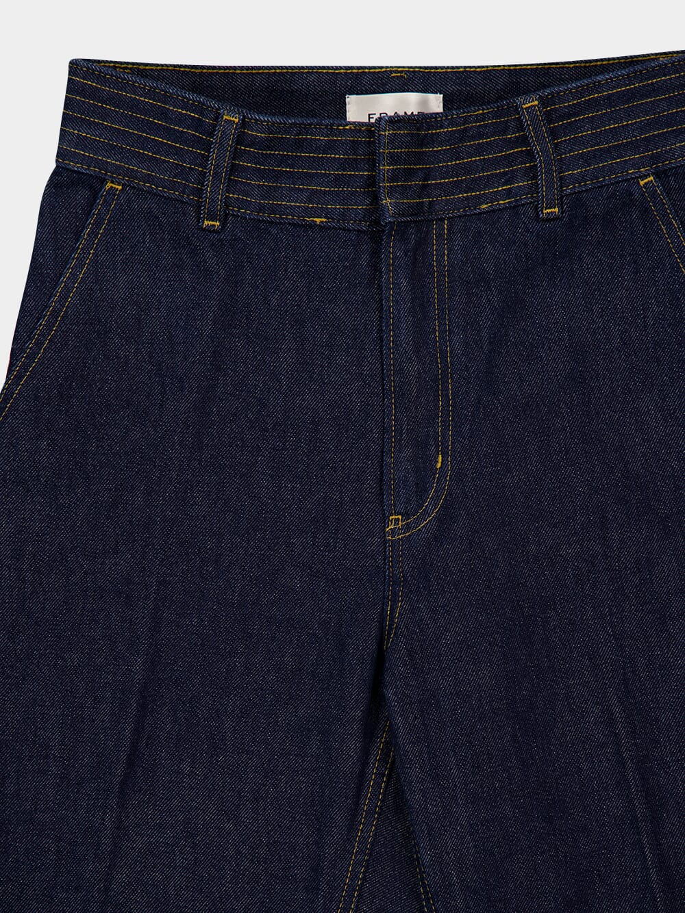 Dark Blue Trapunto Denim Trousers - Image 4