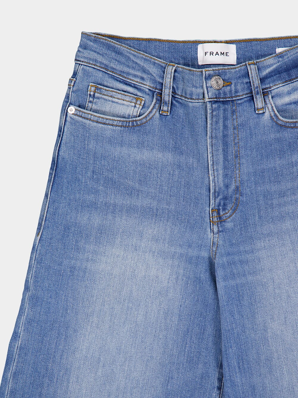 Le Palazzo Cropped Denim Trousers - Image 3