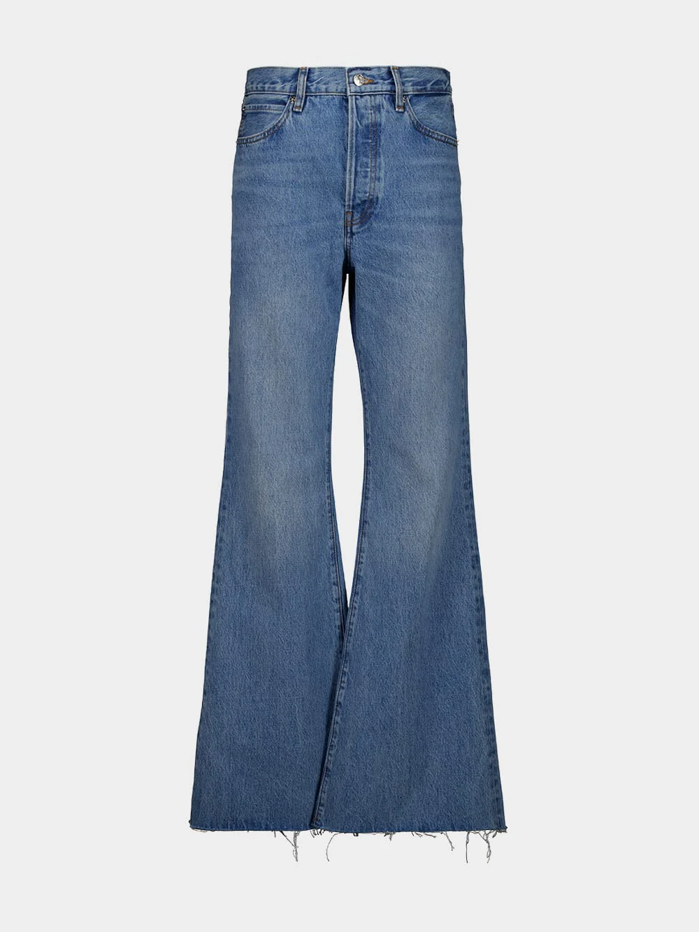 Dew Raw Fray Lax Flare Jeans
