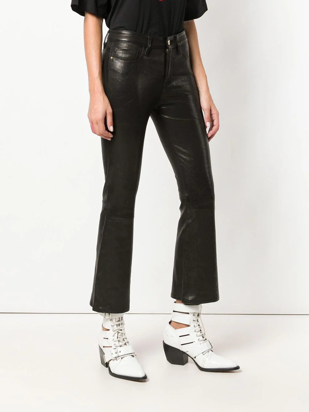 Black Le Crop Mini Boot Trousers - Image 3