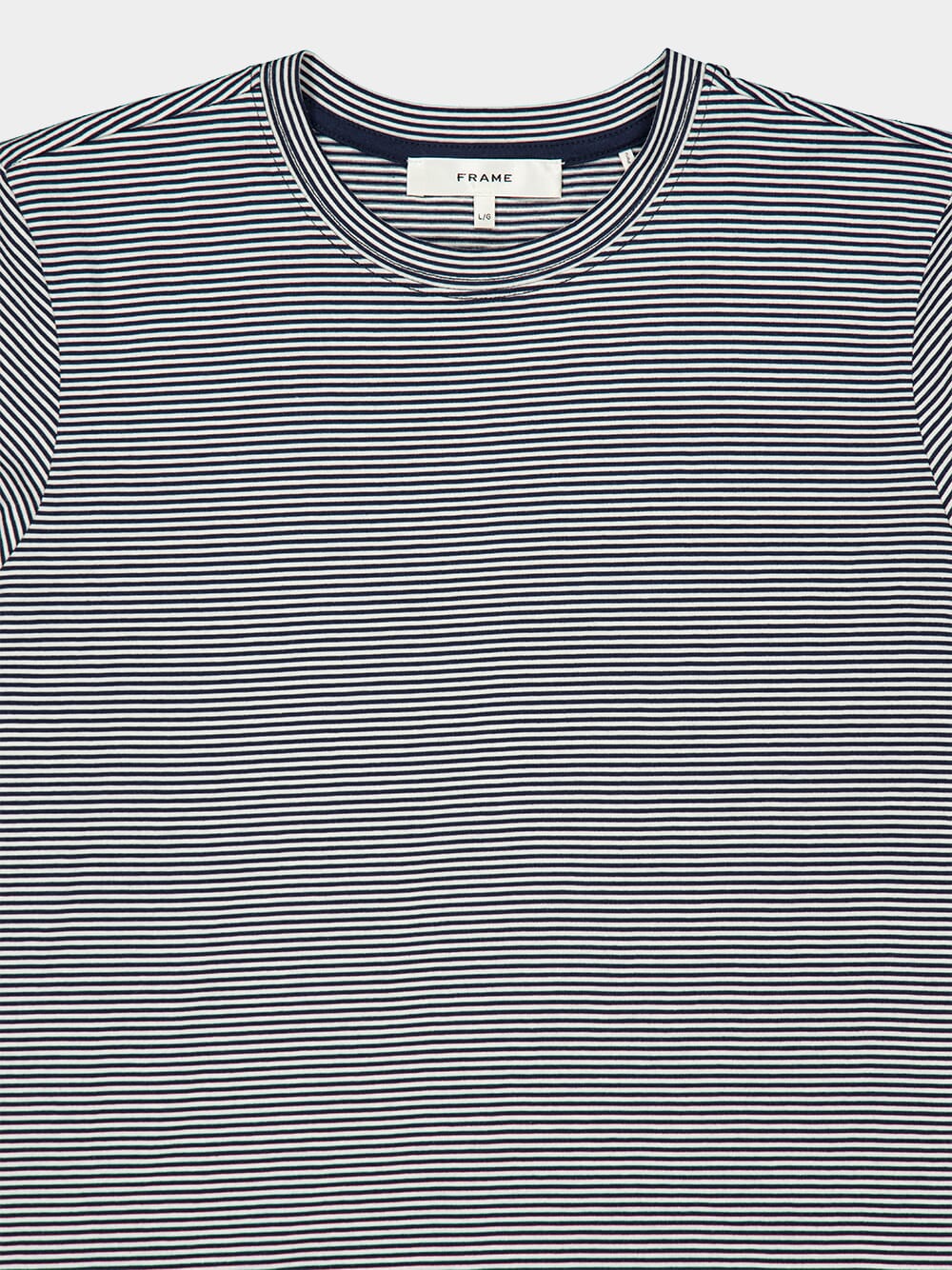 Navy Striped Cotton Crewneck T-Shirt - Image 3
