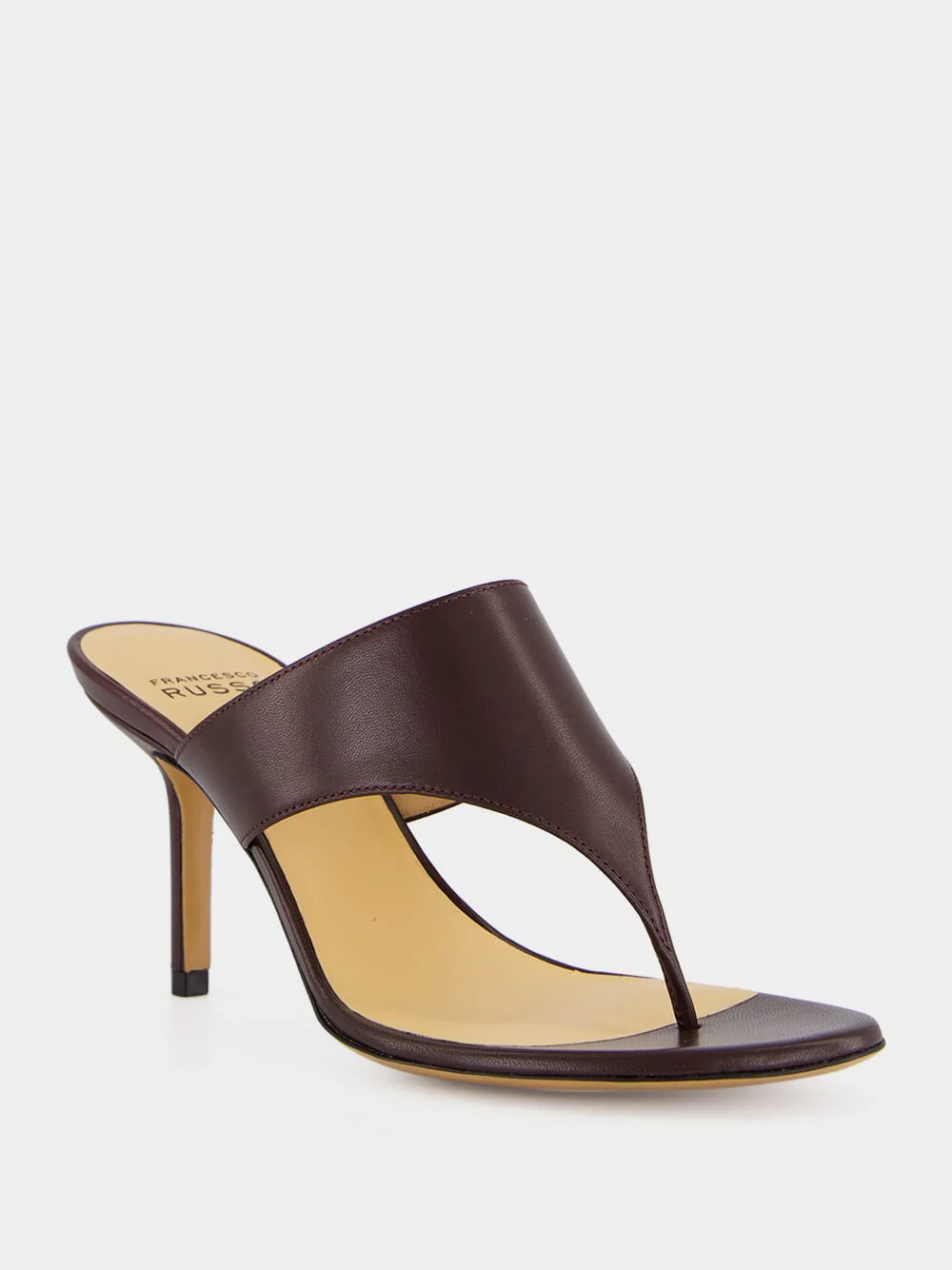 Bordeaux Thongs Sandal in Kid Leather - Image 2