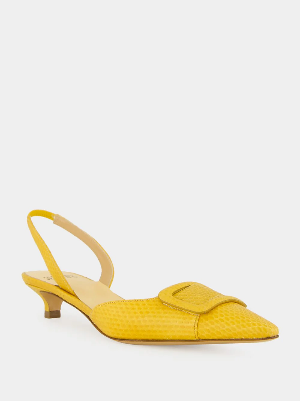 Honey Kitten Heels Chalk Watersnake Leather - Image 2