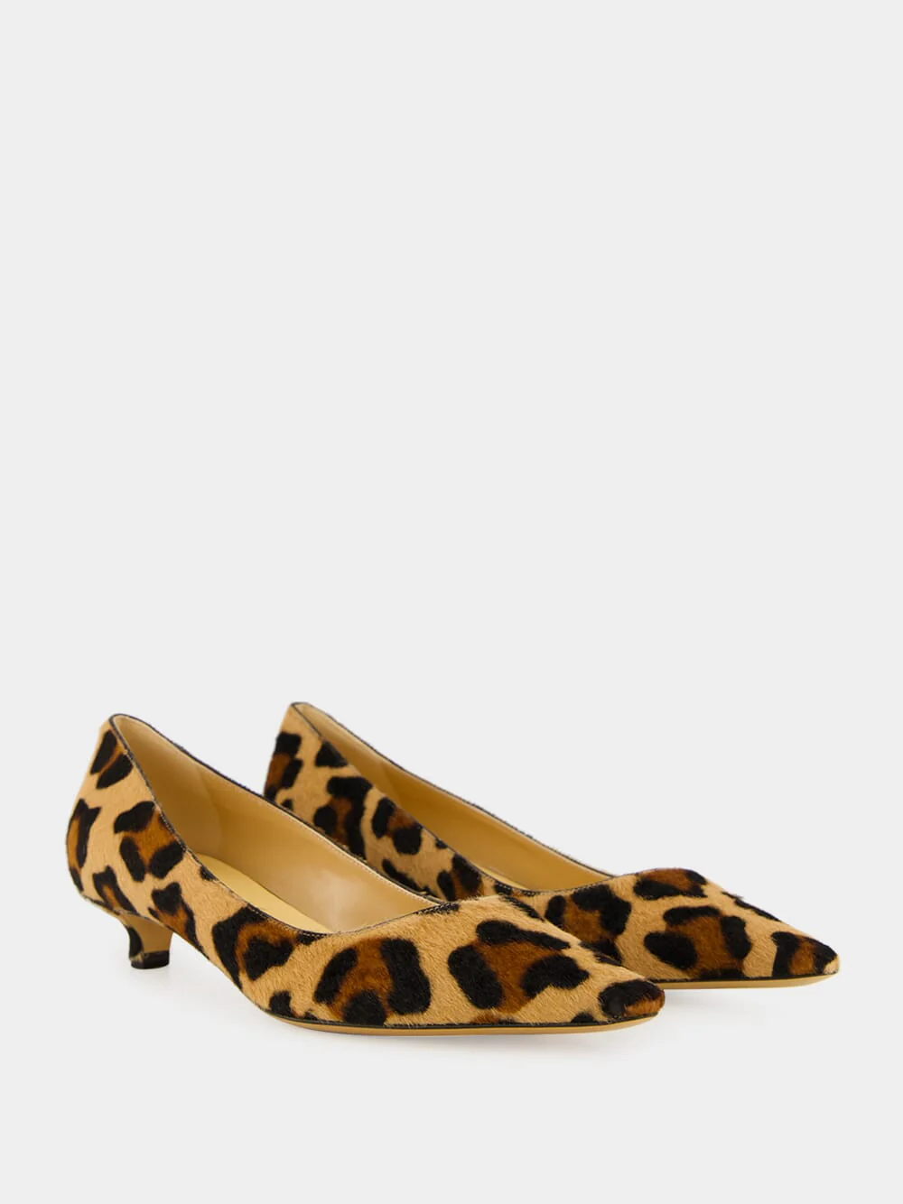 Natural Leo Pony Hair Kitten Heels - Image 3