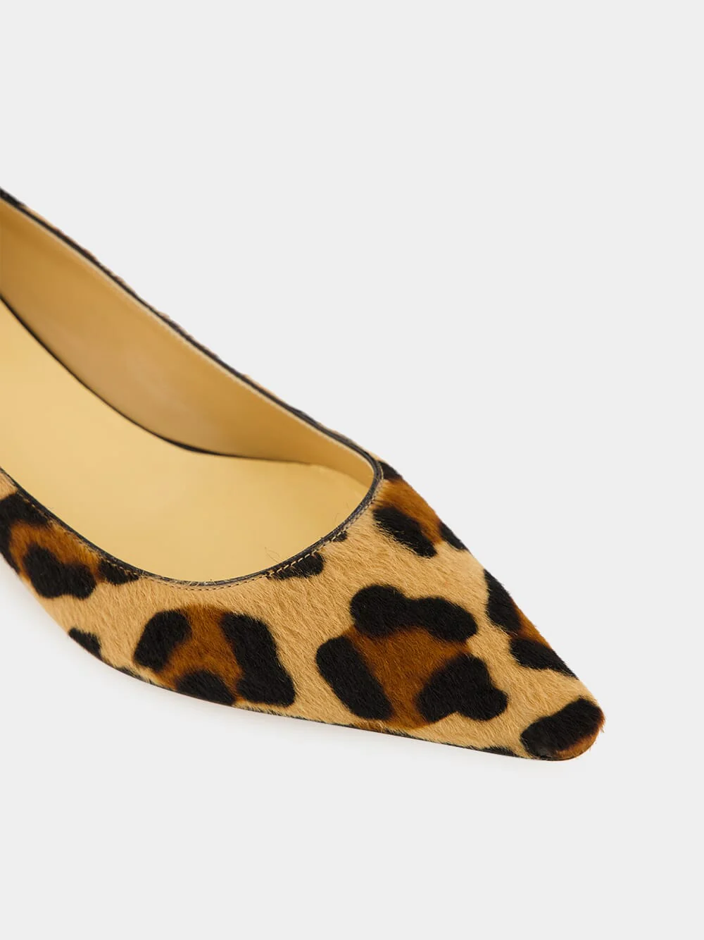 Natural Leo Pony Hair Kitten Heels - Image 7